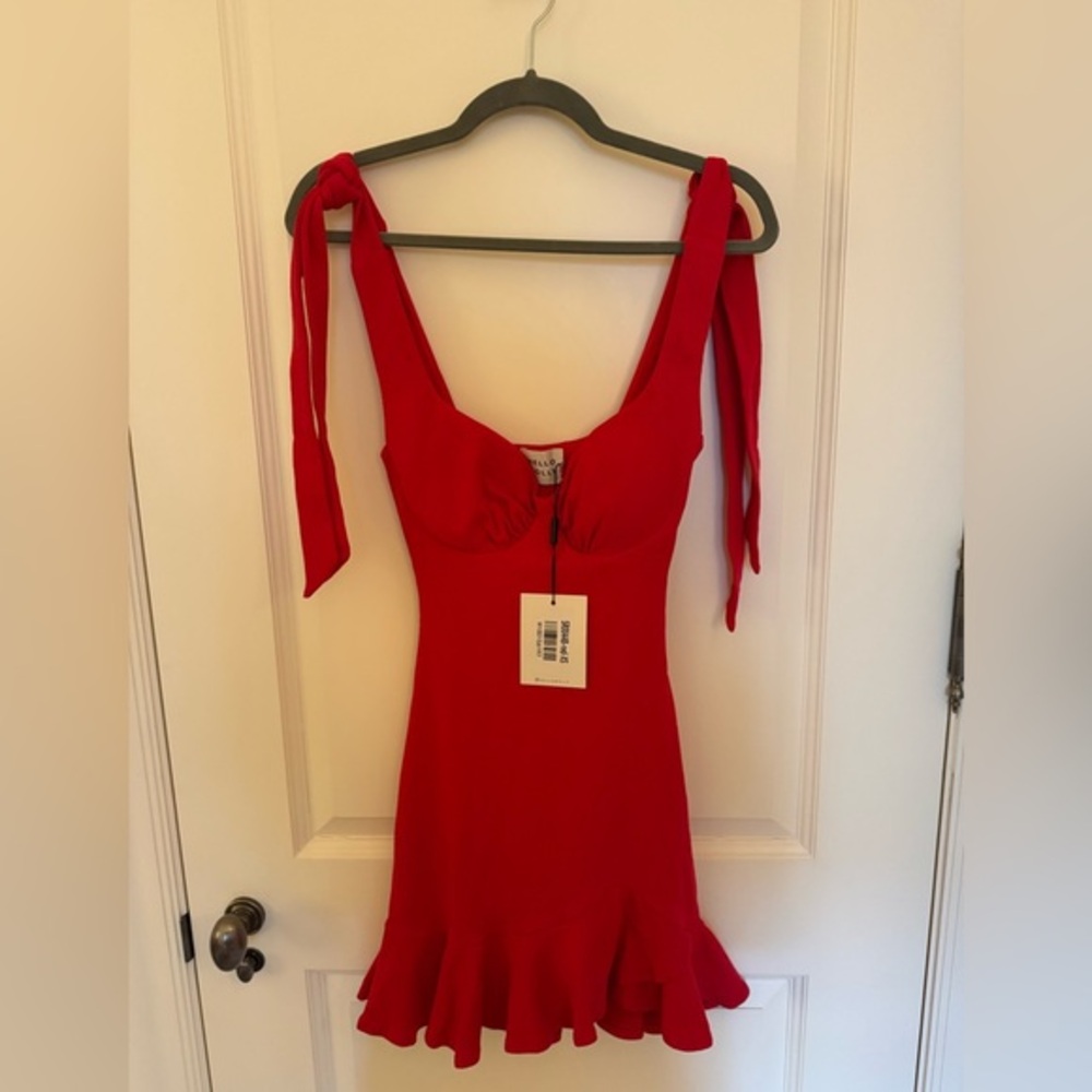 Hello Molly Red Dress with Tie Straps